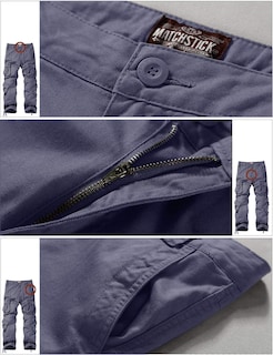 Foto 5 | Foto 5 | Pantalones Cargo Para Hombre Wild #3357, Gris Azulado, Talla 32 - Venta Internacional.
