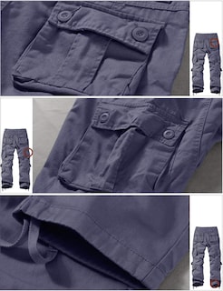 Foto 6 | Foto 6 | Pantalones Cargo Para Hombre Wild #3357, Gris Azulado, Talla 32 - Venta Internacional.