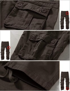 Foto 6 | Foto 6 | Pantalones Cargo Match Wild Para Hombre, Color Caqui Oscuro, Talla 42 - Venta Internacional.
