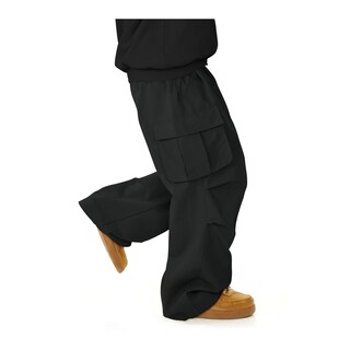 Foto 4 | Foto 4 | Pantalones Cargo American Trends Baggy Parachute Negros Para Hombre - Venta Internacional.