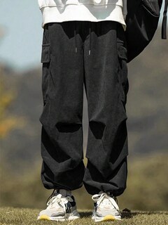 Foto 2 | Foto 2 | Pantalones Zaful De Pana Con Bolsillo Plano Para Hombre Y Mujer - Venta Internacional.