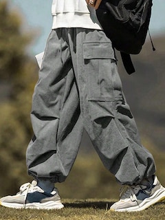 Foto 3 | Foto 3 | Pantalones Zaful De Pana Con Bolsillo Plano Para Hombre Y Mujer - Venta Internacional.