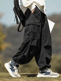 Foto 3 | Foto 3 | Pantalones Cargo Zaful Con Bolsillo Plano En Paracaídas Para Hombre Y Mujer - Venta Internacional.
