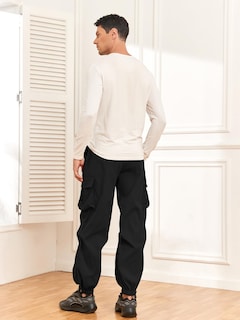 Foto 3 | Foto 3 | Pantalones Cargo Zaful Con Bolsillo Plano En Paracaídas Para Hombre, Color Negro Xl - Venta Internacional.