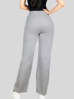 Foto 6 | Foto 6 | Pants Mujer Anchos Wide Legs Unicolor Acanalado Pant-053 Gris Confort Y Estilo