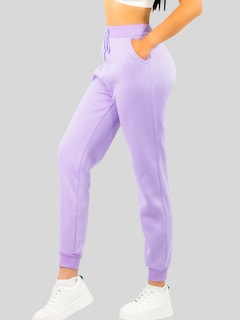 Foto 4 | Foto 4 | Pants Mujer Jogger De Dama Cargo Pantalón Casual Jogger Dama Material Aterciopelado Pant-051 Lila Patalones De Chandal