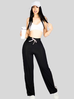 Foto 2 | Foto 2 | Pants Mujer Corte Ancho Pant-056 Negro Diseño Moderno Y Fresco Para Verano