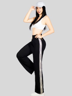 Foto 4 | Foto 4 | Pants Mujer Corte Ancho Pant-056 Negro Diseño Moderno Y Fresco Para Verano