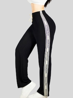 Foto 7 | Foto 7 | Pants Mujer Corte Ancho Pant-056 Negro Diseño Moderno Y Fresco Para Verano