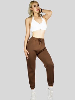 Foto 2 | Foto 2 | Pants Mujer Jogger De Dama Cargo Pantalón Casual Jogger Dama Material Aterciopelado Pant-055 Cafe Patalones De Chandal Felpa