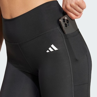 Foto 7 | Foto 7 | Mallas Largo Completo Optime Essentials Stash Pocket Adidas Negro Mujer