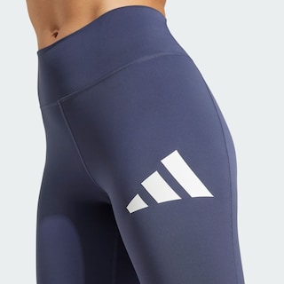 Foto 8 | Foto 8 | Mallas Largas Train Essentials Logo Grande Corte Alto Adidas Azul Mujer