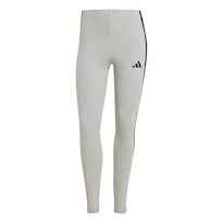Licras Essentials 3 Tiras Algodón Pretina Media Adidas Gris Mujer