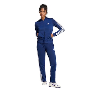 Foto 2 | Foto 2 | Conjunto Deportivo Essentials 3 Rayas Adidas Azul Mujer