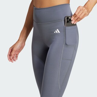 Foto 7 | Foto 7 | Mallas Largo Completo Optime Essentials Stash Pocket Adidas Negro Mujer
