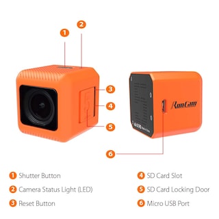 Foto 2 | Foto 2 | Cámara De Acción Runcam 5 4k 1080p Hd Eis 12mp Naranja Para Fpv - Venta Internacional.