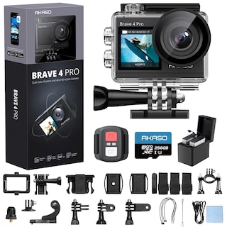 Foto 1 | Foto 1 | Cámara De Acción Akaso Brave 4 Pro 4k30 De 20 Mp Resistente Al Agua 131 Pies - Venta Internacional.