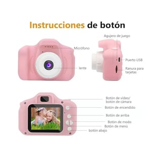 Foto 2 | Foto 2 | Cámara Fotográfica Para Niños Eo Safe Imports Esi-5553 Rosa