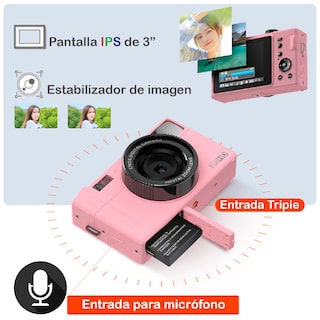 Foto 3 | Foto 3 | Cámara Digital Vak Cdr1 Lcd 3\" 24mp Video Efectos Pc