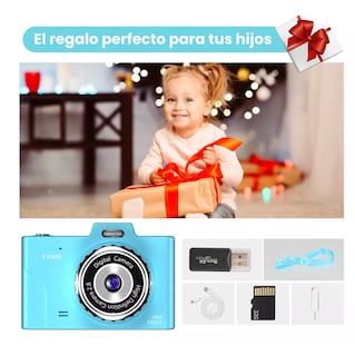 Foto 5 | Foto 5 | Cámara Digital Principiante Para Niño 1080p 48mp Video Foto +32gb Azul
