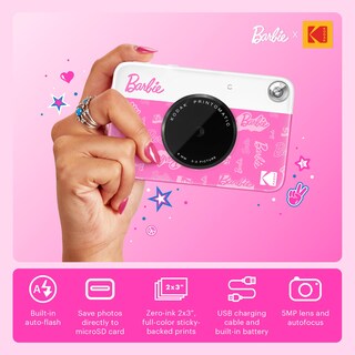Foto 2 | Foto 2 | Cámara Digital Kodak Printomatic Barbie De 5 Mp Con Fotografía De 2 X 3 Pulgadas - Venta Internacional.
