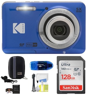 Foto 1 | Foto 1 | Cámara Digital Kodak Pixpro Fz55 16mp 1/2.3 Cmos 28mm Azul - Venta Internacional.