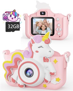 Foto 1 | Foto 1 | Cámara Kikapabi Unicorn Kids Selfie 1080p Con Tarjeta Sd De 32 Gb Para Niños De 3 A 10 Años - Venta Internacional.