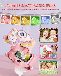 Foto 5 | Foto 5 | Cámara Kikapabi Unicorn Kids Selfie 1080p Con Tarjeta Sd De 32 Gb Para Niños De 3 A 10 Años - Venta Internacional.