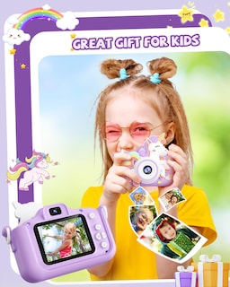 Foto 3 | Foto 3 | Cámara Kikapabi Kids Unicorn Con Tarjeta Sd De 32 Gb Para Niños De 3 A 8 Años - Venta Internacional.