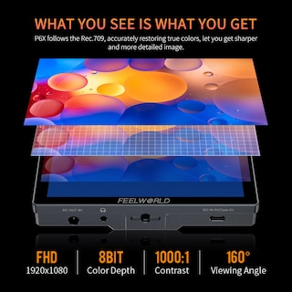 Foto 3 | Foto 3 | Cámara Y Monitor De Campo Feelworld P6x De 5.5 Pulgadas Y 1000 Nit Con Batería - Venta Internacional.