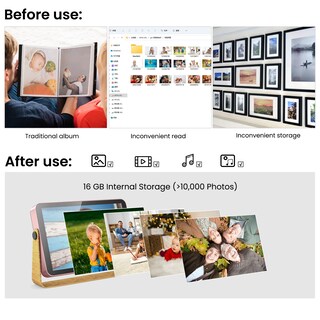 Foto 7 | Foto 7 | Marco De Fotos Digital Kodak Wifi 10,1 Pulgadas 16 Gb Memory Pink - Venta Internacional.