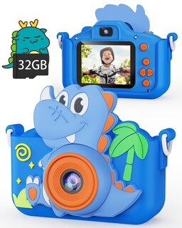 Foto 1 | Foto 1 | Cámara Selfie Para Niños Kikapabi Dinosaurs Con Tarjeta Sd De 32 Gb Para Niños De 3 A 10 Años - Venta Internacional.