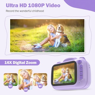 Foto 4 | Foto 4 | Cámara De Impresión Instantánea Ujoyfeel Kids Purple Con Pantalla De 3.5 Pulgadas - Venta Internacional.
