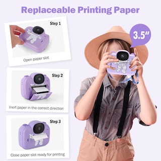 Foto 6 | Foto 6 | Cámara De Impresión Instantánea Ujoyfeel Kids Purple Con Pantalla De 3.5 Pulgadas - Venta Internacional.