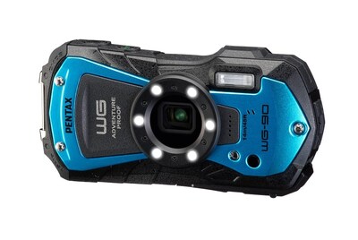 Foto 1 | Foto 1 | Cámara Impermeable Pentax Wg-90 Azul Con Anillo De Luz De 6 Led - Venta Internacional.
