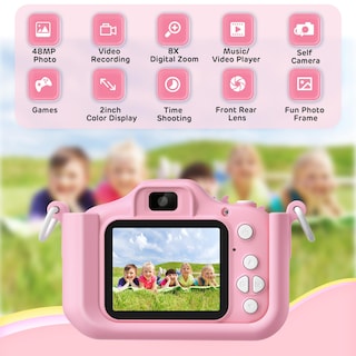 Foto 2 | Foto 2 | Cámara Para Niños Hometall Upgrade 1080p Hd Selfie Con Tarjeta Sd De 32 Gb - Venta Internacional.