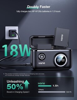 Foto 2 | Foto 2 | Cargador De Batería Para Cámara Llano Np-w126s 18w Fast Dual Usb C - Venta Internacional.