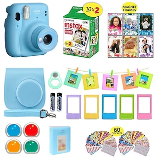 Foto 1 | Foto 1 | Cámara Instantánea Fujifilm Instax Mini 11 Azul Cielo Con Funda Y Película - Venta Internacional.