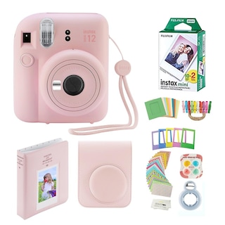 Foto 1 | Foto 1 | Cámara Instantánea Fujifilm Instax Mini 12 Con Funda Y 20 Películas, Color Rosa - Venta Internacional.