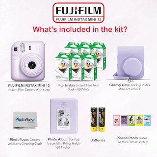 Foto 2 | Foto 2 | Cámara Fujifilm Instax Mini 12 Con Película, 60 Hojas Y Accesorios - Venta Internacional.
