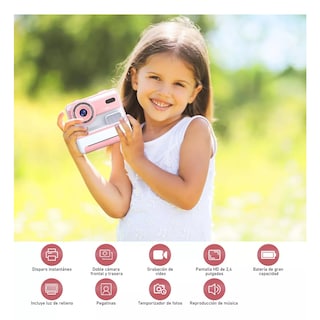 Foto 4 | Foto 4 | Cámara Digital HD Fotos Imprimibles Eo Safe Imports Esi-16630 Rosa