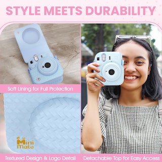 Foto 6 | Foto 6 | Cámara Instantánea Fujifilm Instax Mini 12 Azul Pastel Con Funda - Venta Internacional.