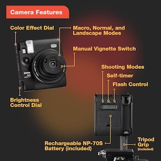 Foto 6 | Foto 6 | Cámara De Película Instantánea Fujifilm Instax Mini 99 Negro Mate - Venta Internacional.