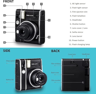 Foto 3 | Foto 3 | Cámara Instantánea Fujifilm Instax Mini 40 Vintage Black - Venta Internacional.