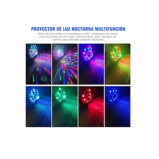 Foto 2 | Foto 2 | Cañón De Leds Rgb 18x1 Audiorítmico Bola Dj Multicolor
