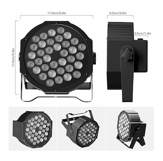 Foto 3 | Foto 3 | Cañón de Luces Led Belug para Fiestas Multicolor color Negro 2 Piezas