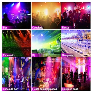 Foto 5 | Foto 5 | Cañón de Luces Led Belug para Fiestas Multicolor color Negro 2 Piezas