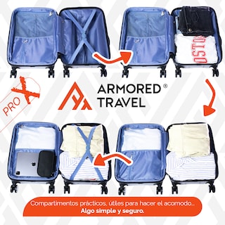 Foto 8 | Foto 8 | Maleta De Viaje Carry On 20 '' Policarbonato Armored Travel Negro - Dark Pro-x