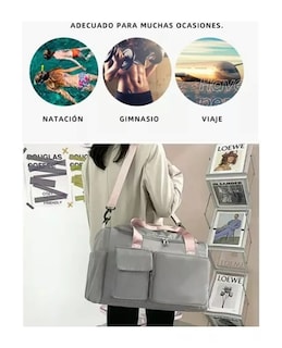 Foto 5 | Foto 5 | Maleta Deportiva para Dama, Color Gris