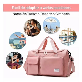 Foto 2 | Foto 2 | Maleta Deportiva Viaje Mochila Bolsa Gym Fitness Bag Eo Safe Imports Esi-12030 Rosa